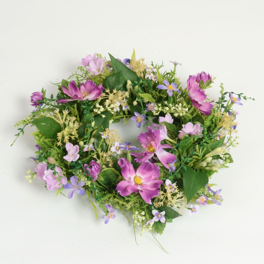 mixed flower wreath