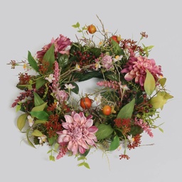 [5559] mixed flower rosehip wreath (Alternative 1)