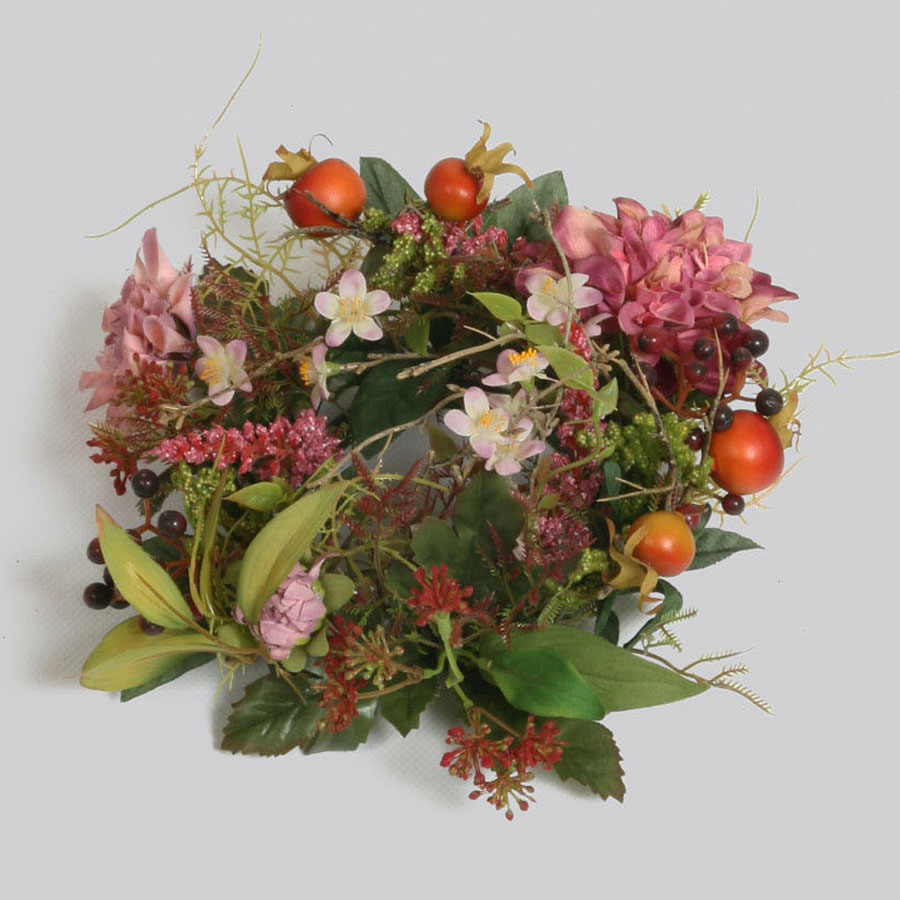 Mixed Dahlia Wreath