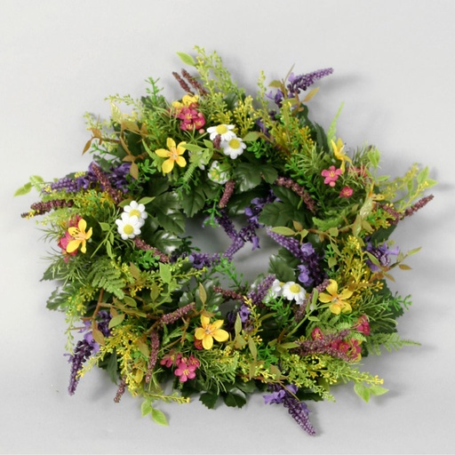 mixed flower wreath 