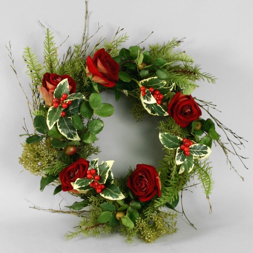 [9513] mixed rose wreath 