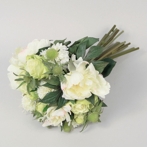 [6659] mixed flower bouquet white 