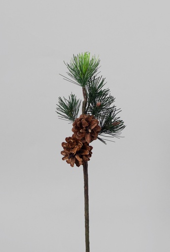 [6115] pine spray with cones 