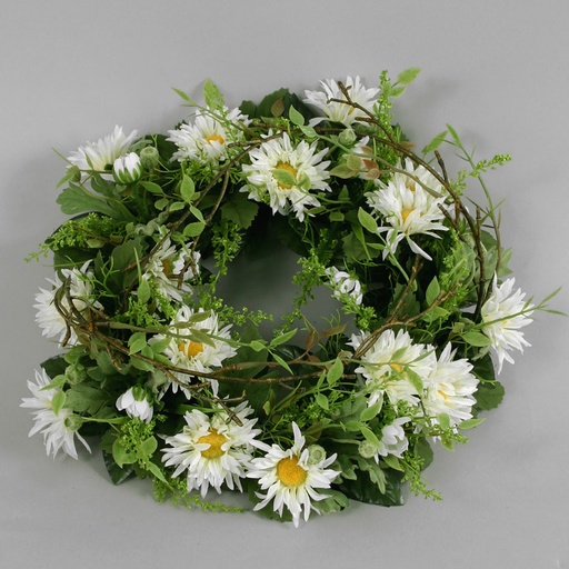 [5458] california daisy wreath 
