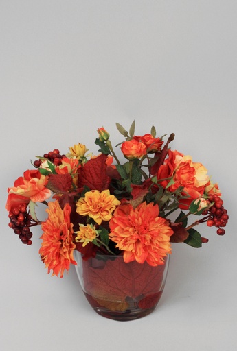 [6722] dahlia rose mixed arrangement in water 