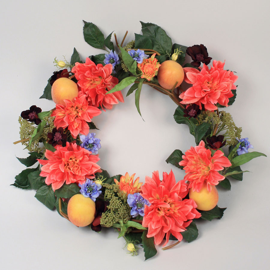 dahlia mix wreath 