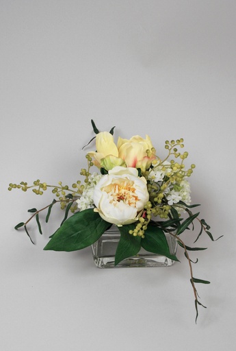 [6835] snowball peony arrangement in water 