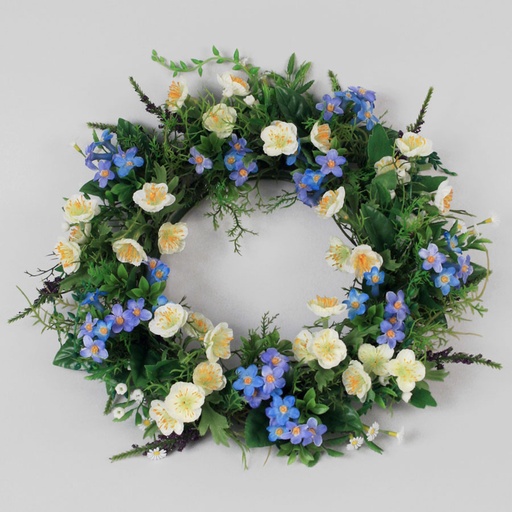 mixed flower wreath 