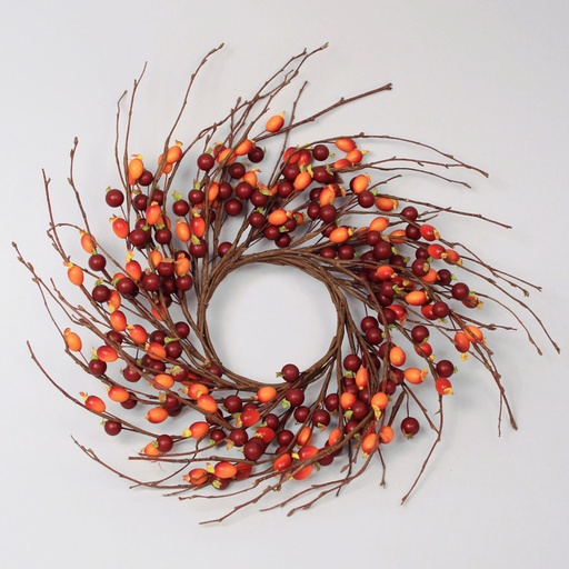 [4938] rosehip berry wreath 