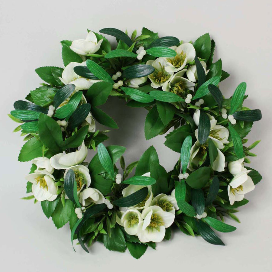 christmas rose wreath 