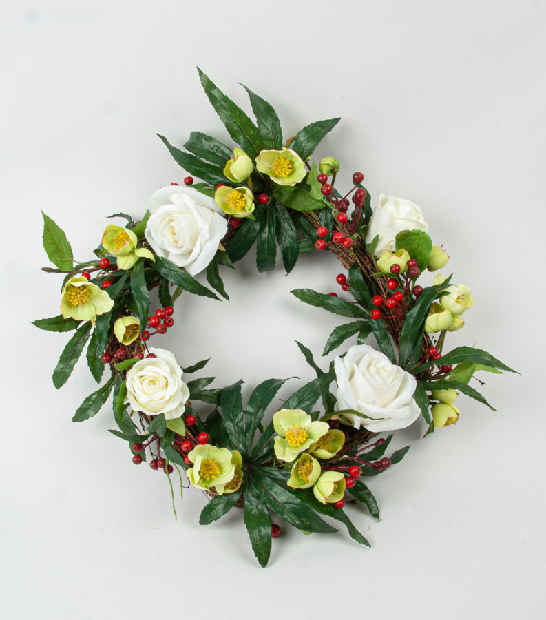 rose mix wreath 