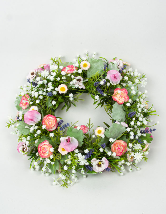 mini ranunculus wreath 