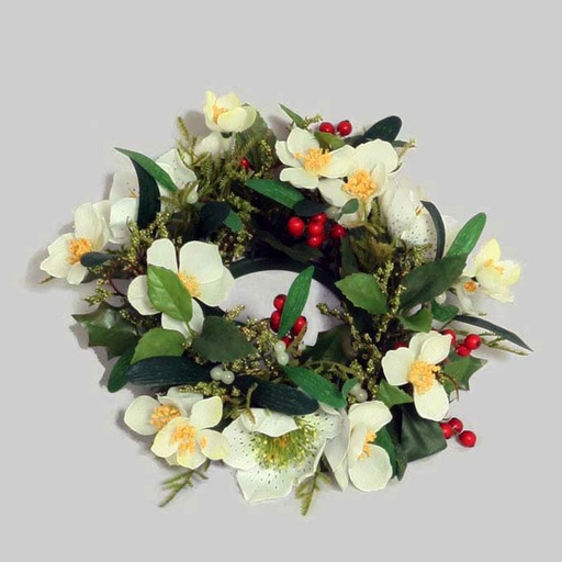 [5553] christmas rose wreath 