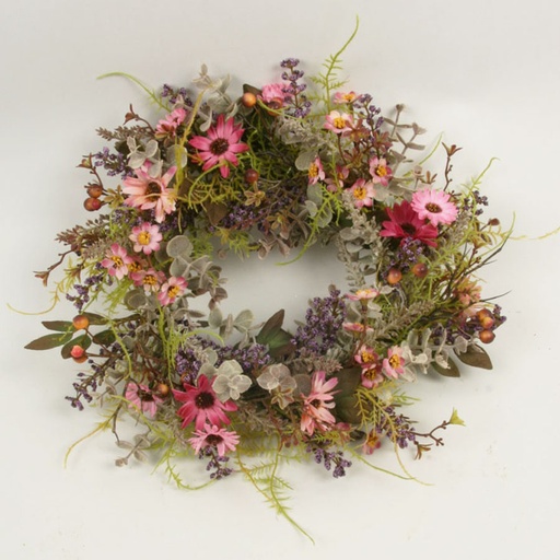 [5572] mixed daisy wreath 