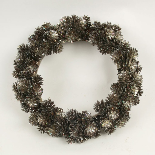 [5576] glittery cone wreath 