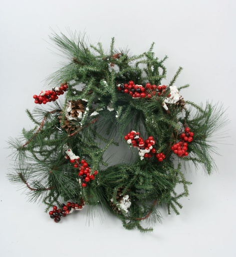 [6408] snow pine wreath 