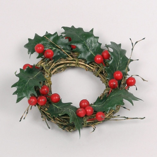 holly candle ring