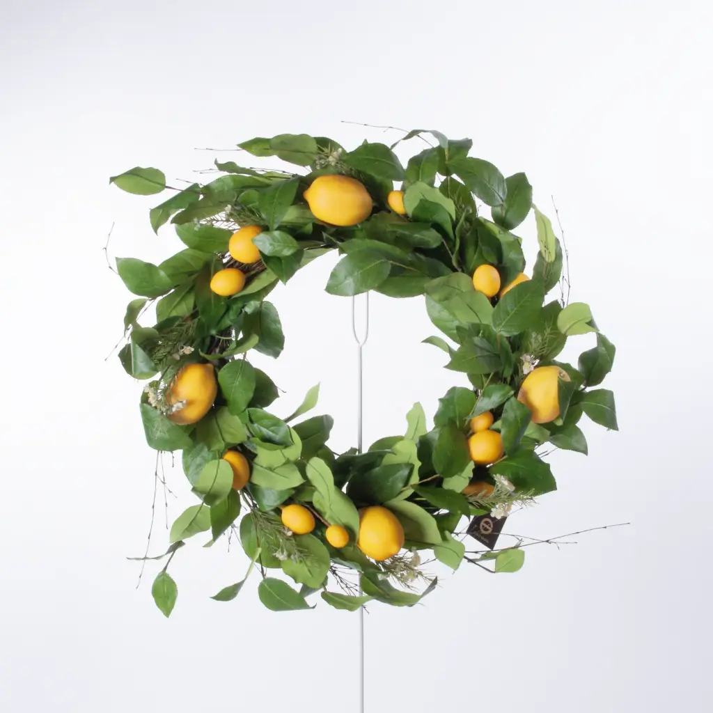 Lemon/star flower wreath 